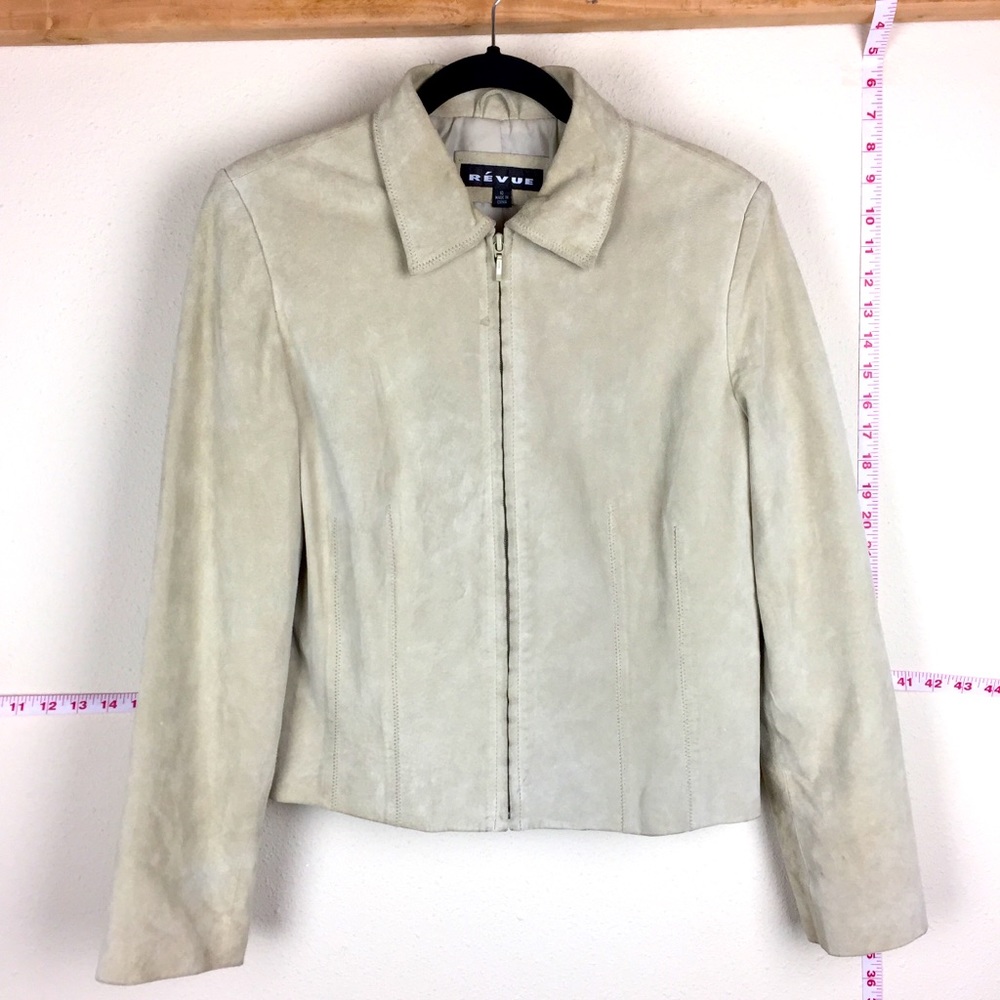 🌞FREE Révue Leather Jacket Cream Buttery Soft 10